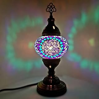 Turkish/Moroccan/Tiffany Style Glass Desk Handmade Glass Mosaic Table Lamp 29cm