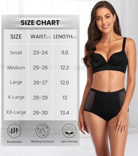 Image of Eiggam Women's Cotton Bikini Panties,High-Cut Full Coverage Stretch Cool Underwear for Women
