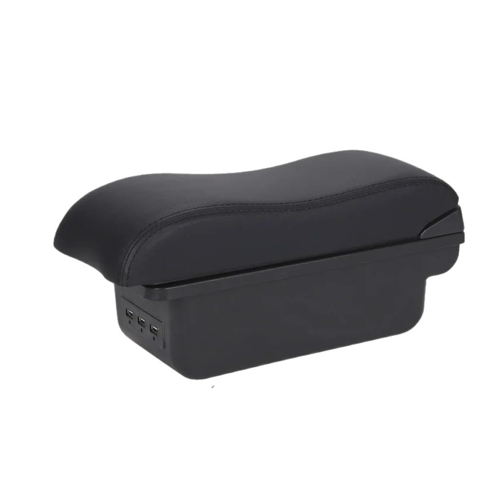 Umdjju B2 Black Line 3Usb For Chevrolet For Sonic For Aveo 2010-2020 Car Armrest Retrofit Parts Interior Storage Box Auto Car Centre Console Armrest Box(B2 Black Line 3Usb)