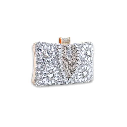 Sac de soirée en strass diamant pochette de mariée rétro chic