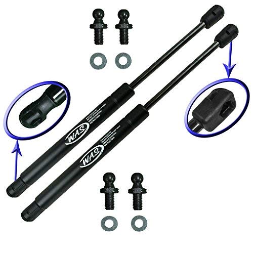 Two Rear Hatch Hatchback Liftgate Trunk Gas Charged Lift Supports with 4 Studs and Washers For 1988-1991 Honda Civic Hatchback, 1982-1986 Nissan Sentra Hatchback. WGS-237-2