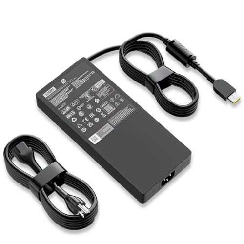 330W 20V 16.5A GaN Slim Gaming Laptop Charger Replacement for Lenovo Legion Pro 9 9i Gen 9 7 7i 5i 5 15 16 17 Yoga AIO 7 16IRX8 16IRX9 16IRX8H 16ARX8H RTX 4070 4080 4090 AC Adapter Power Supply Cord