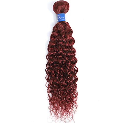 PUROMI Brazilian Water Wave Bundles 100% Human Weave #99j Red Wine Color Water Wave Burgundy Hair 1 Bundle 100Gram