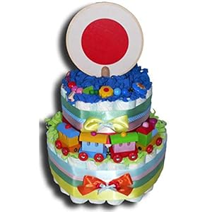 Luiertaart – Choo Trein luiertaart voor jongens of meisjes neutraal babygeschenk babyshower doop geboorte souvenir