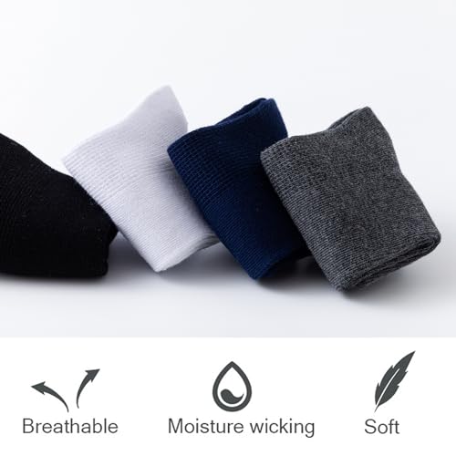 Boys/Girls Seamless Socks Crew Dress Socks Kids White School Cotton Soft Socks3