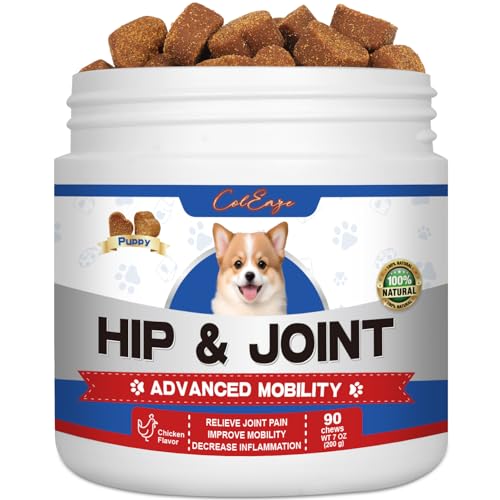 Joint Supplement for Dogs, Glucosamine Chondroitin for Dogs Joint Pain Relief, MSM – Advanced Mobility Chews Reduce Inflammation, Hip & Joint Care – Chicken Flavor – 90 Ct Joint Supplement for Dogs, Glucosamine Chondroitin for Dogs Joint Pain Relief, MSM – Advanced Mobility Chews Reduce Inflammation, Hip & Joint Care – Chicken Flavor – 90 Ct