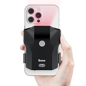 Eyoyo Bluetooth QR Code Scanner, 2D Wireless Back Clip Phone UPC USB Barcode Scanner Reader with Battery Level Indicator Compatible with 4.7″-7.2″ Android Phone, iPhone for Book Library Inventory