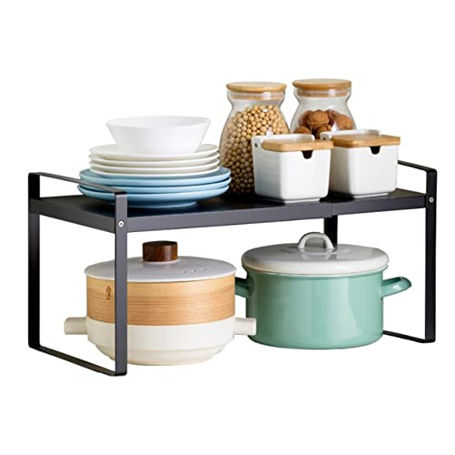 Drumm Scaffale portaoggetti regolabile per armadio,organizer sotto lavello,mensola da cucina in metallo multifunzionale estensibile,organizer per rack spezi,cucina, bagno