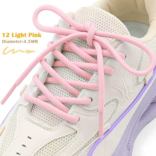 Image of DELELE 2 Pair Thick Round Climbing Shoelaces Hiking Shoe Laces Boot Laces