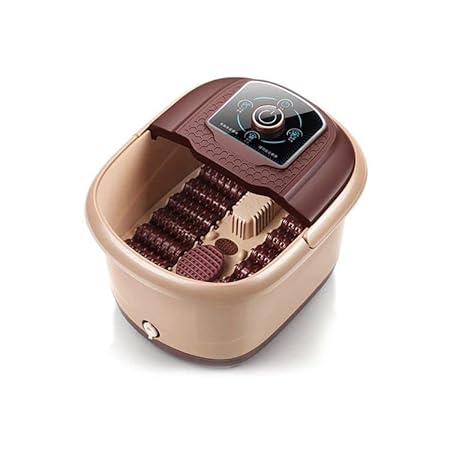 NIVKART Electric Foot Spa Pedicure Massager Machine , 12 Massage Roller, Heat for Pain Relief (brown) NIVFB18)