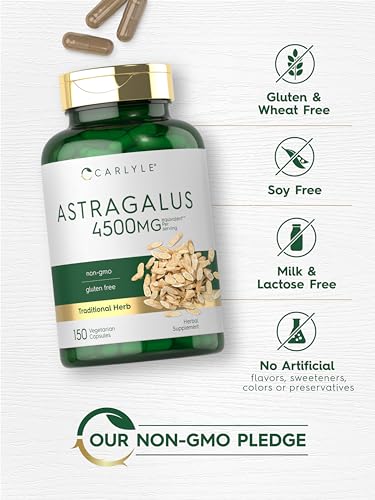 Carlyle Astragalus Root Capsules 4500mg | 150 Count | Vegetarian, Non-GMO, Gluten Free Supplement - Image 6