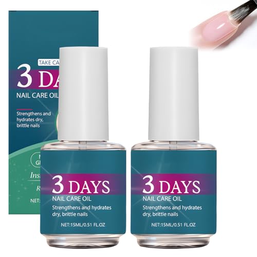 2 Pcs 3 Days Nail Care - Keratin Amino Acid Formula Keratin Nail Treatment Intensive Moisture Boost Strengthens Weak Damaged Nails