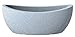 Produktbild Scheurich Wave Globe Jardiniere, ovale Pflanzschale aus Kunststoff, Weiss-Granit, 58 cm lang, 24 cm breit, 23 cm hoch, 15 l Vol.