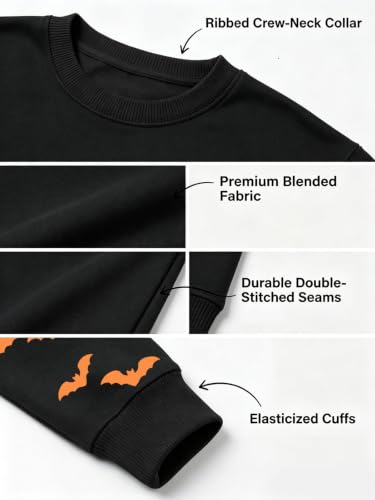 Eatbook Halloween Sweatshirt for Women Ghost Pumpkin Graphic Pullover Tops - image 5