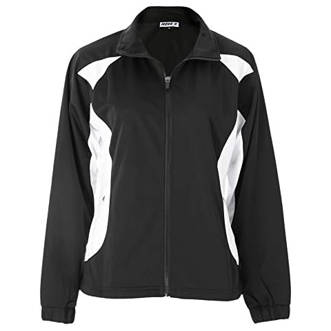 Women's Full Zip Warmup Leap Athletic Jacket MoveU Black/White Cover