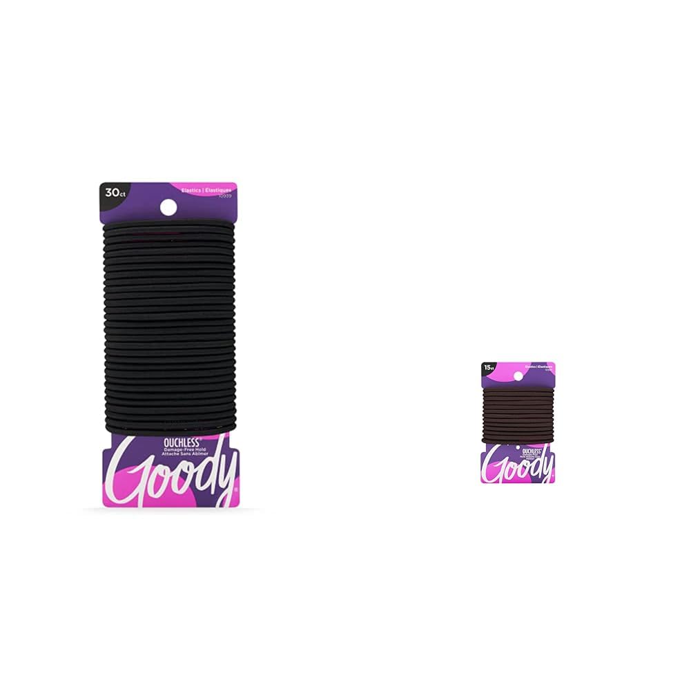 Goodie hair bundle Amazon.com : Goody Ouchless Elastic Hair Ties 50 Count & 150  main image 3