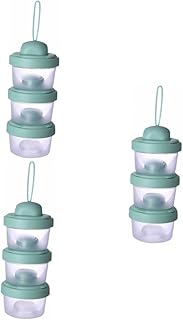 Totority 3 Pçs 3 Dispensador De Fórmula De Viagem Bebê Fórmula Em Pó Recipiente De Leite Em Pó Recipiente De Armazenamento De Leite Lanche Selado Frasco Recipiente De Alimentos Para