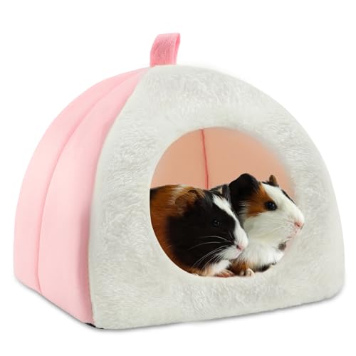 Image of BWOGUE Guinea Pig House Bed Cozy Hamster Cave Large Hideout for Dwarf Rabbits Hedgehog Bearded Dragon Winter Nest Hamster Cage Accessories