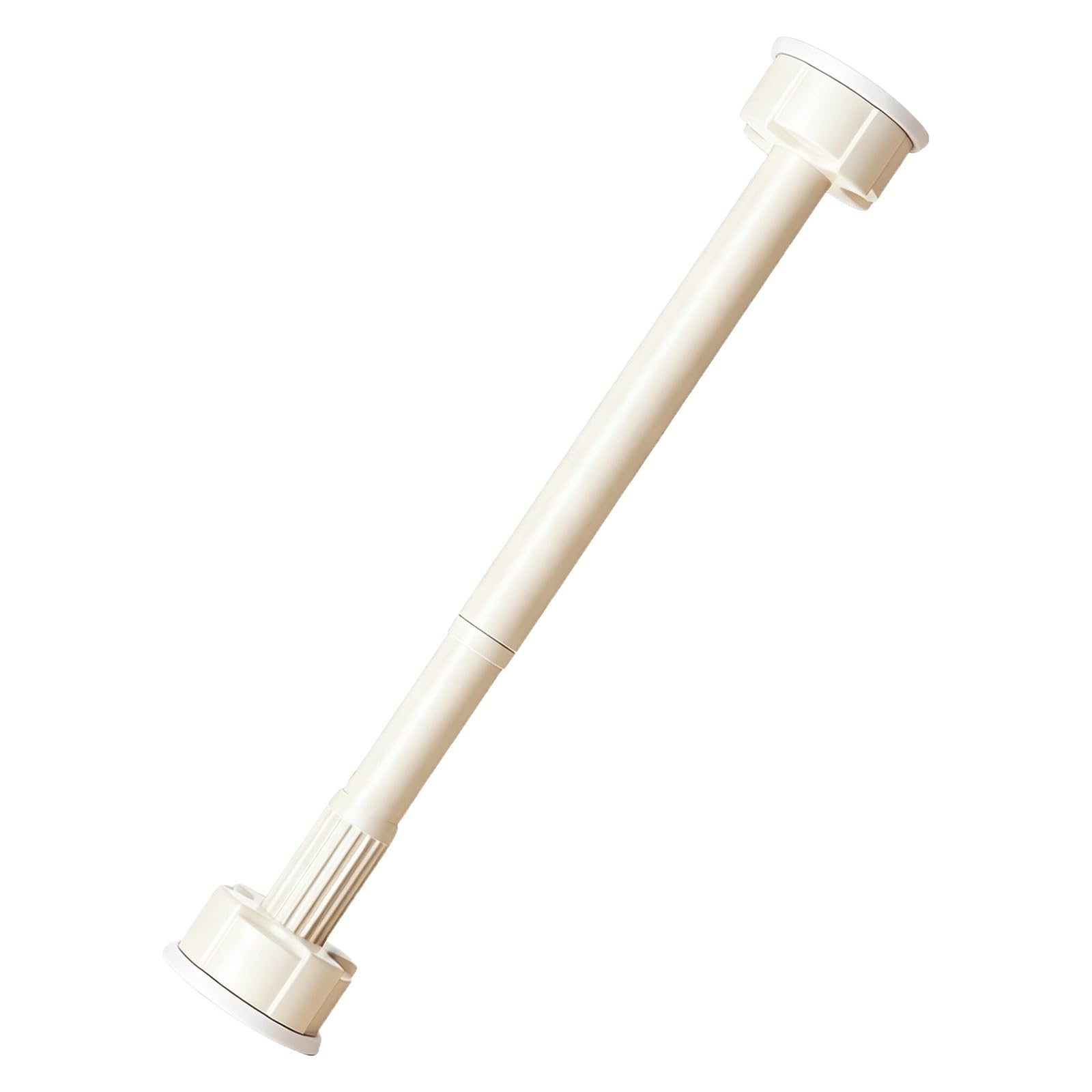 No Drilling Tension Curtain Rod, Adjustable 14-98 in Shower Curtain Rod, Stainless Steel Nonslip for Bathroom Wardrobe(Beige,110-200cm/43-78in)