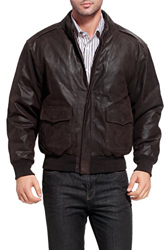 Image of Landing Leathers Men Air Force A-2 Leather Flight Bomber Jacket (Also available in Big & Tall)