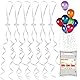 50 Stück Ballonverschlüsse Helium mit Schnur, Ballonband mit Polyband Weiß | Luftballon Verschluss | Schnellverschluss für Machen Luftballon Girlande, für Hochzeitsfeier/Geburtstag/Party