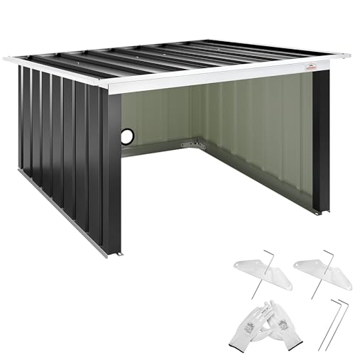 GARDEBRUK Robot Lawnmower Garage with Pent Roof 89x90x54cm Anthracite