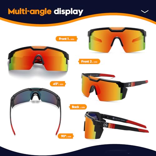 Polarized Sports Sunglasses for Men Women,Driving Fishing Cycling Mountain Bike Sunglasses3
