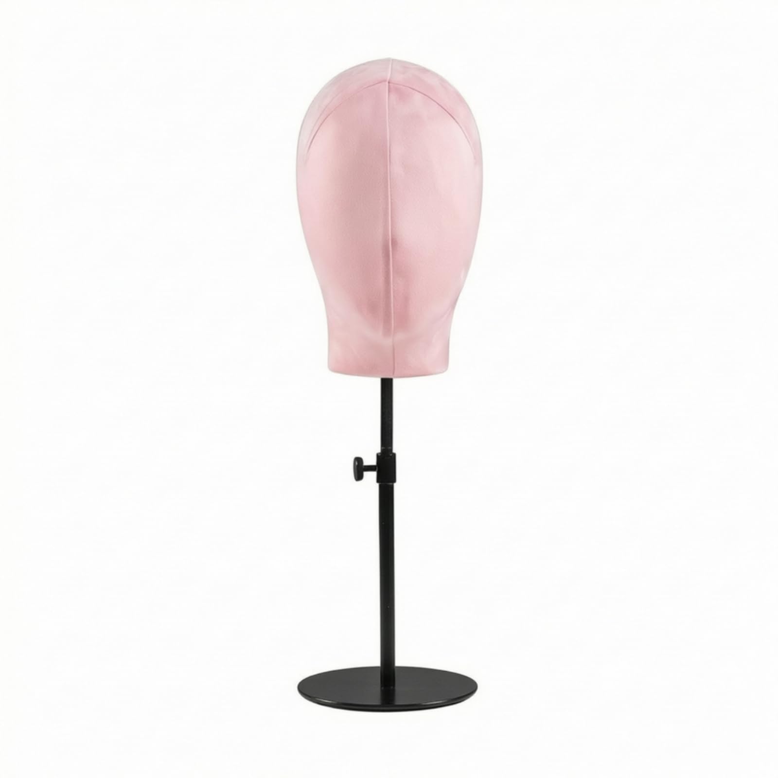Amagogo Porta Parrucche Testa Manichino con , Rosa Con Base Rotonda Nera , Modello Testa Per Esposizione Cappelli E Parrucche, Altezza Testa 25,5 Cm, Circonferenza 51 Cm