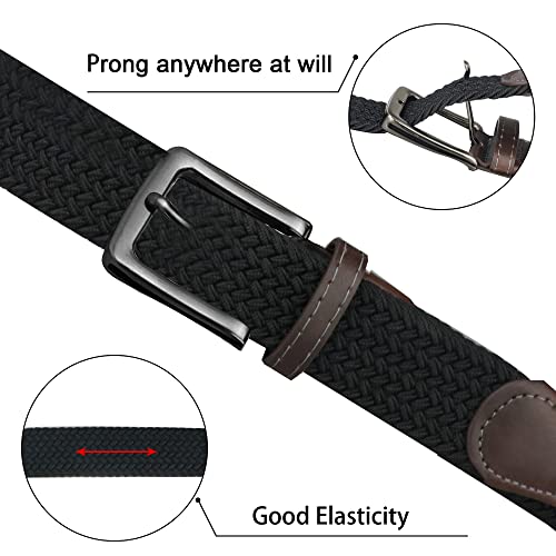 Mens Stretch Belt Woven Elastic Braided Belts for Men Women Multicolored4