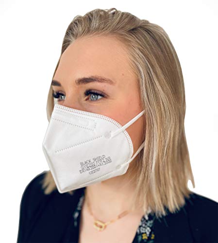 BLACK SHIELD - 20 pezzi - Mascherina Bianca FFp2