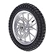 12,5 X 2,75 Zoll Vorderradreifen und Felge, Gummireifen + Metallfelge Mini Pocket Bike Vorderrad, für 47 Cc 49 Cc 2-Takt Mini Dirt Bike (B (silber))