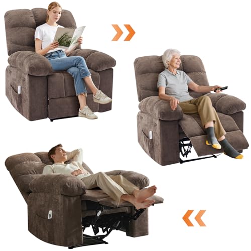 Sillón reclinable masaje Marrón claro metal miniatura 7