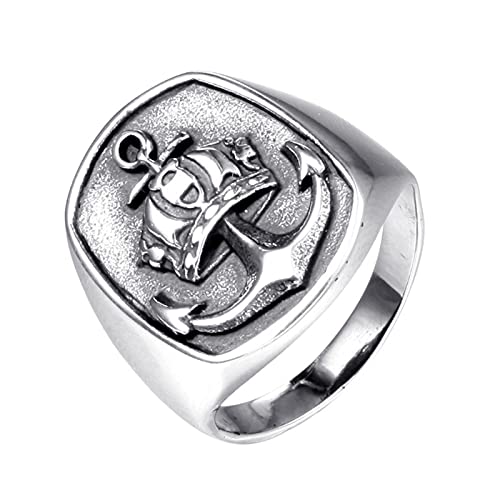 Cadeau de Marin bague Viking rétro homme motif couronne pour anniversaire