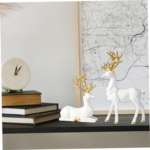 Statue de cerf décoration Noël et maison en résine moderne