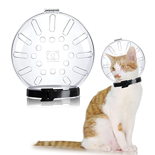 Merkaunis Upgraded Cat Muzzle for Grooming Cat Mouth Cover Cats Grooming Helmet Cats Helmet Adjustable Hood Anti Bite Muzzles for Pet Bathing Taking Injections Trimming Nails M