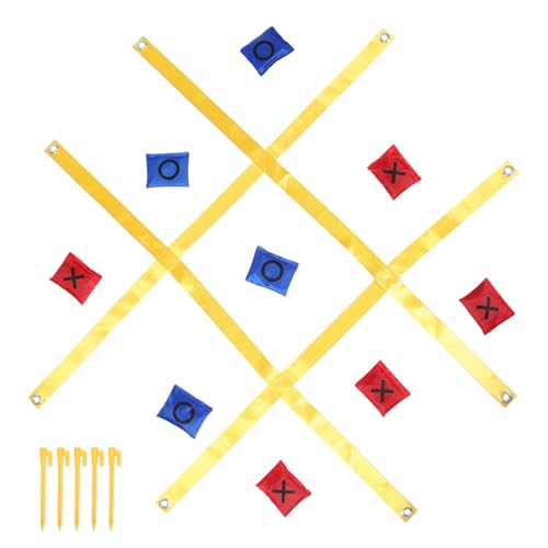 Jeu de morpion géant extérieur avec sangle pour activités familiales et voyage