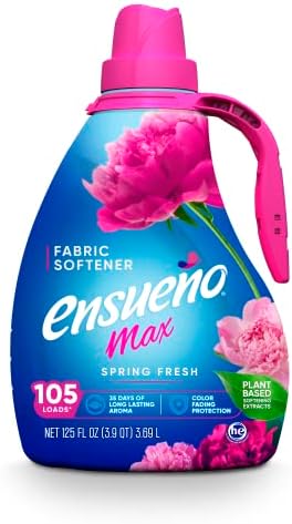 Ensueño - Max Liquid Fabric Softener- With Long-Lasting Freshener And Wrinkle Eliminating formula, Spring Fresh Scent - (125 oz)