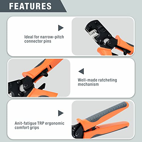 Icrimp Iws-3220M Micro Connector Pin Crimping Tool 0.03-0.52Mm² 32-20Awg Ratcheting Crimper For D-Sub,Open Barrel Suits Molex,Jst,Jae #TOP5