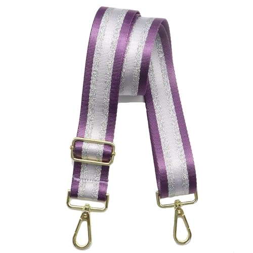 Image of LVYOUME Purse Strap Silver Hardware Wide Bag Straps Replacement Crossbody Adjustable Shoulder Strap for Purses