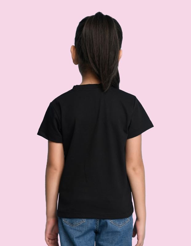 Image of Nusyl Girls Solid Cotton Blend Tshirts - Soft & Comfortable Half-Sleeves T-Shirts | Casual Wear for Kids & Teen Girls | Half Sleeves T-Shirts |- NUGCTSH001-PO2-1
