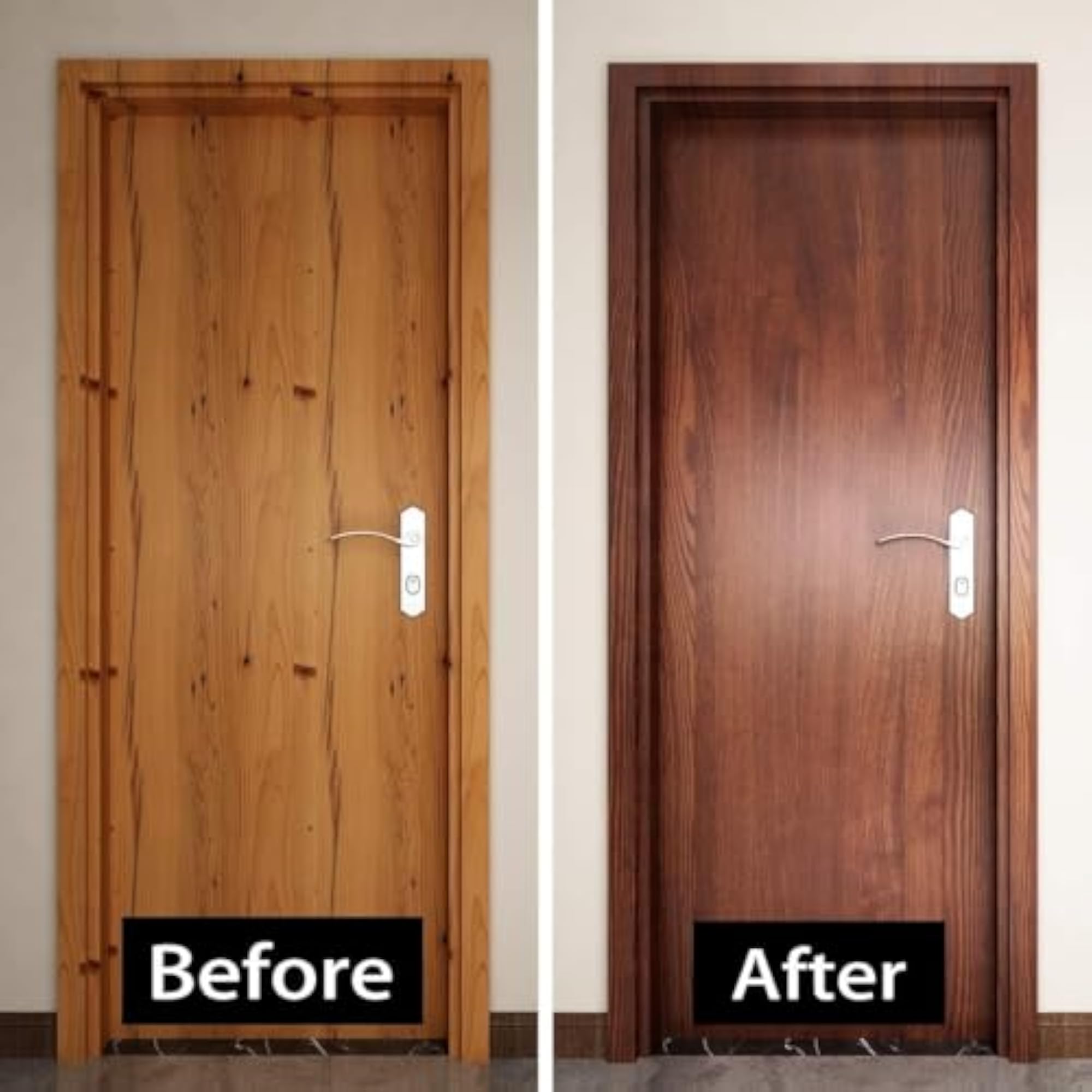 Teak Paper Waterproof Peel and Stick Wallpaper, Self Adhesive