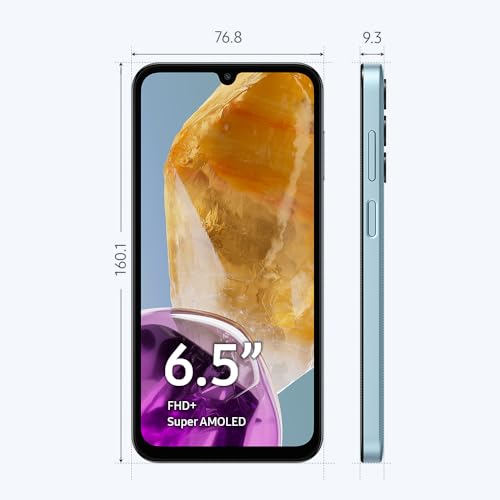 Celular Samsung Galaxy M15 5G, 6.000mAh, Câmera Tripla até 50MP, 128GB (Azul Claro)