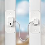 Window Safety Lock, Window Locks for UPVC, Windows Restrictors AOSITE 2Pack No Drill Children Proof Window Locks Self Adhesive, Pet Safety Child Window Safety Locks with Key – Child Security for Home