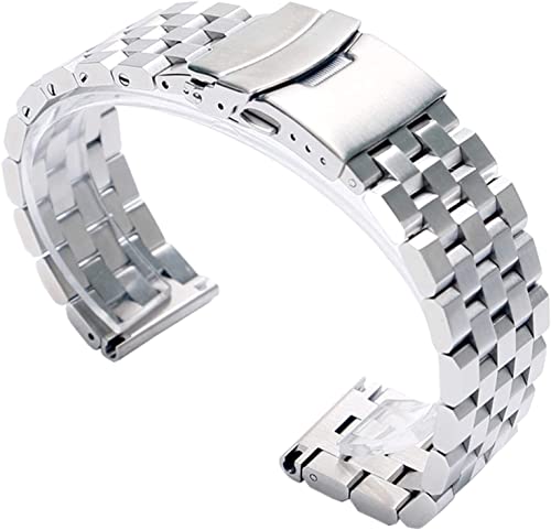 Bracelet acier inoxydable 20mm 22mm chaîne solide montre fermoir