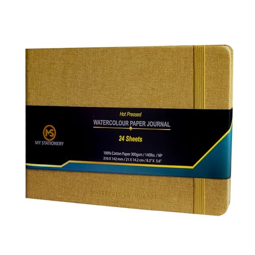 Cuaderno de bocetos A5 cosido a hilo que no se ondula con la acuarela húmeda
