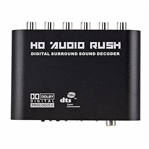 Image of 5.1 /2.1 HD Audio Rush Digital Sound Decoder Converter, Optical SPDIF, Coaxial Dolby AC3 DTS Stereo(R /L) to 5.1CH 2.1CH Analog Audio for PS3, STB, DVD, HD Player, Xbox 360 and More