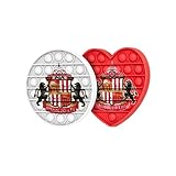 FOCO Sunderland AFC 2 Pack Football EPL League One Championship Circle & Heart Push-Itz Fidget Push Pop Bubble Sensor Toy Craze
