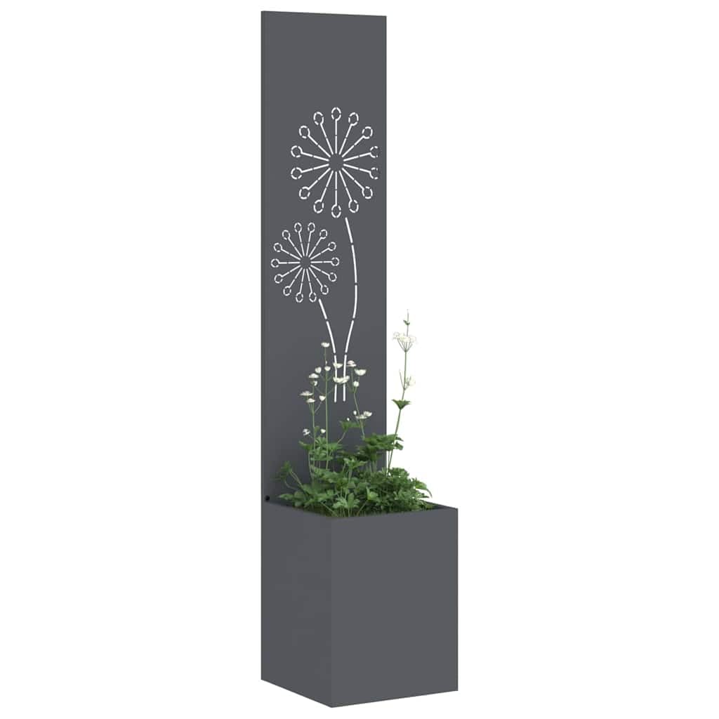 Vidaxl Garden Privacy Screen Anthracite 32 X 140 Cm Cold-Rolled Steel
