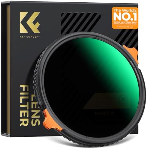 K&F Concept 82mm True Color Variable Fader ND2-32 ND Filter and CPL Circular Polarizing Lens Filter in 1 for Camera Lens Neutral Density Polarizer Filter (Nano-X Series)