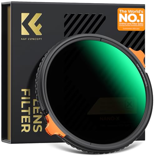 K&F CONCEPT 82mm True Color Variable Fader ND2-32 ND Filter and CPL Circular Polarizing Lens Filter in 1 for Camera Lens Neutral Density Polarizer Filter (Nano-X Series)